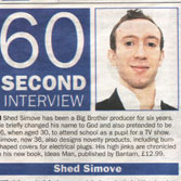 ARTICLE IN UK NEWSPAPER 'METRO'