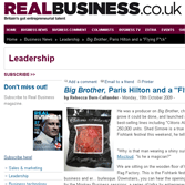 Shed's Talk reviewed by REAL BUSINESS